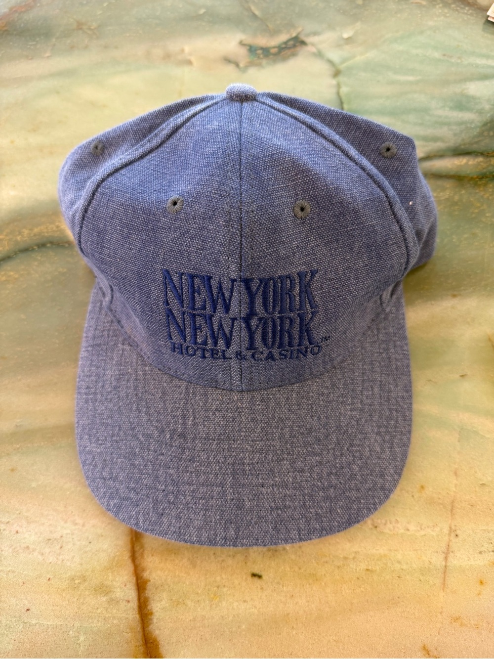 Vintage New York New York Hotel & Casino Blue Adjustable Strapback Baseball Cap